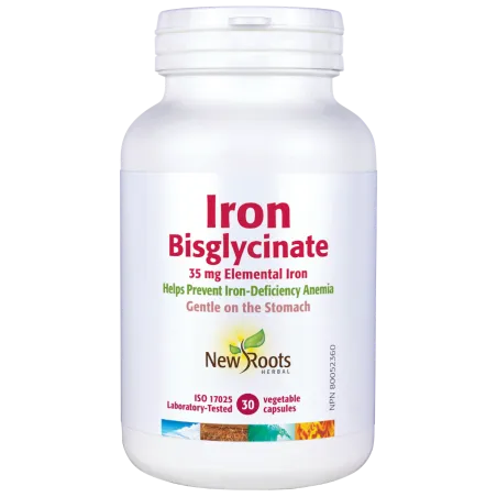 Iron Bisglycinate 35 mg Elemental 30 Capsules | Safest & Easiest Shopping Vitamins Online | VITASHOP