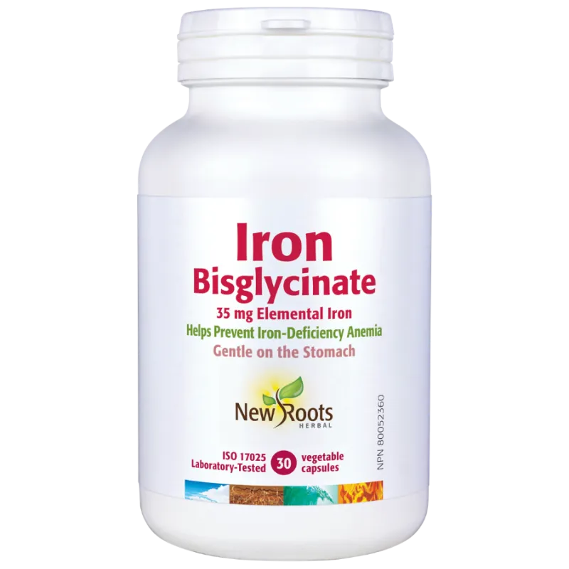Iron Bisglycinate 35 mg Elemental 30 Capsules | Safest & Easiest Shopping Vitamins Online | VITASHOP
