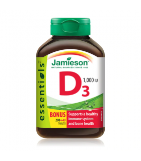 Jamieson Vitamin D 1000 IU Bonus 200+40 Free Tablets | Unbeatable Prices, Daily Deals | VITASHOP