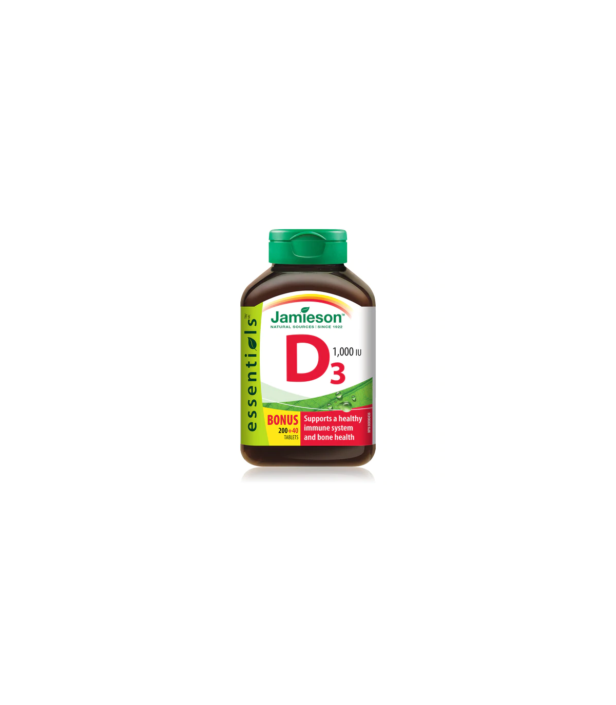 Jamieson Vitamin D 1000 IU Bonus 200+40 Free Tablets | 每天不同折扣, 全网最低价格 | 种类齐全的保健品店铺 VITASHOP, 只有你想不到, 没有你买不到 !