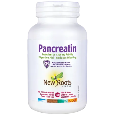 New Roots Pancreatin 1,300 mg 120 Capsules | Unbeatable Prices, Daily Deals | VITASHOP