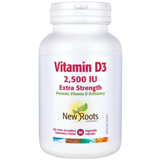 New Roots 뉴 루츠 비타민 D3 2,500IU 엑스트라 스트렝스 90캡슐 | 매일 업데이트되는 특가 상품 | VITASHOP