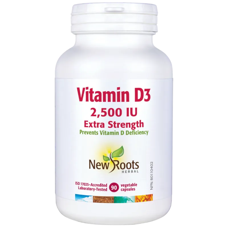 New Roots Vitamin D3 2,500 IU Extra Strength 90 Capsules | 每天不同折扣, 全网最低价格 | 种类齐全的保健品店铺 VITASHOP, 只有你想不到, 没有你买不到 !