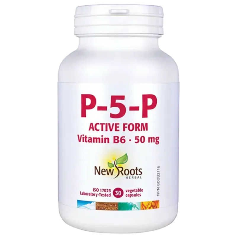 New Roots 뉴 루츠 P-5-P 활성형 비타민 B6 50 mg 30 베지 캡슐 | 매일 업데이트되는 특가 상품 | VITASHOP