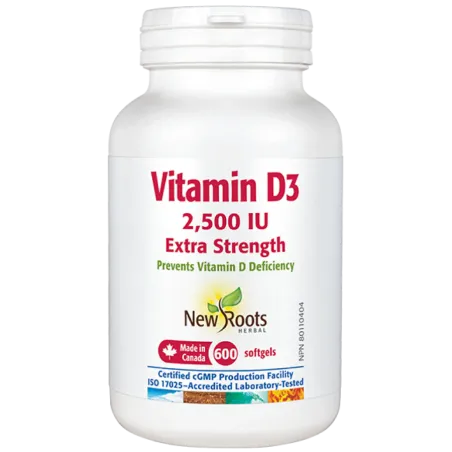 New Roots Vitamin D3 2,500 IU Extra Strength 600 Softgels | 每天不同折扣, 全网最低价格 | 种类齐全的保健品店铺 VITASHOP, 只有你想不到, 没有你买不到 !