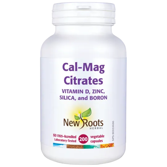 New Roots Cal-Mag Citrates Vitamin D, Zinc, Silica, and Boron 200 Capsules | 每天不同折扣, 全网最低价格 | 种类齐全的保健品店铺 VITASHOP, 只有你想不到, 没有你买不