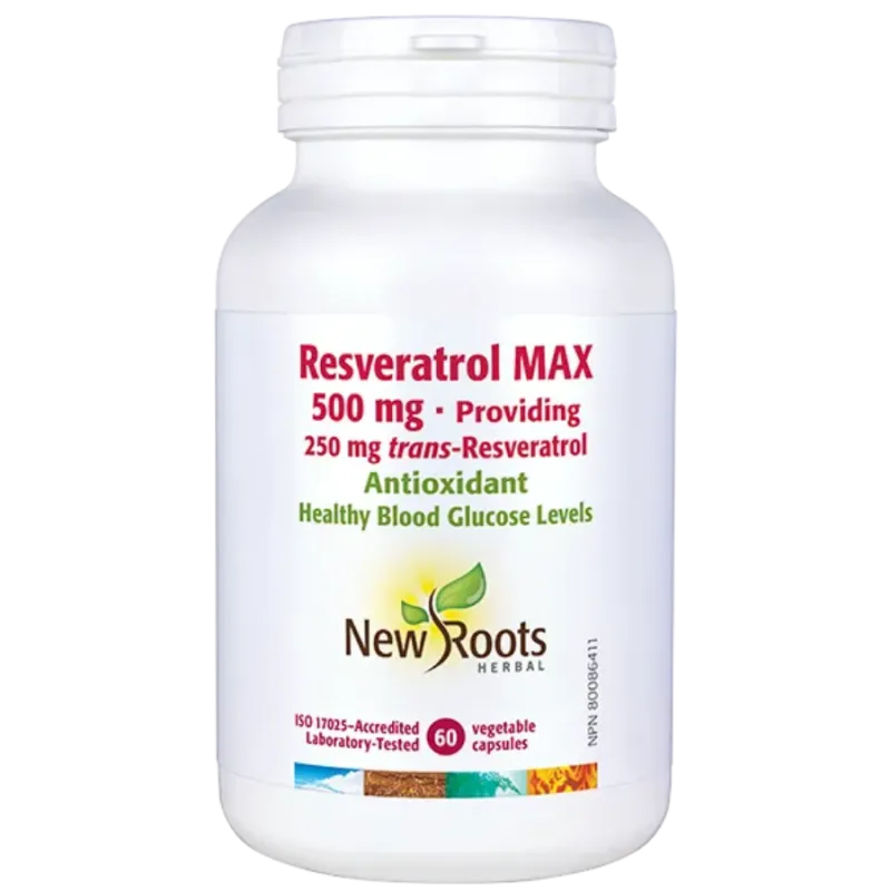 New Roots Resveratrol Max 500 mg 60 Capsules | 每天不同折扣, 全网最低价格 | 种类齐全的保健品店铺 VITASHOP, 只有你想不到, 没有你买不到 !