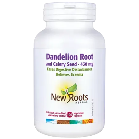 New Roots 뉴 루츠 민들레 뿌리 및 셀러리 씨앗 430mg 100캡슐 | 매일 업데이트되는 특가 상품 | VITASHOP