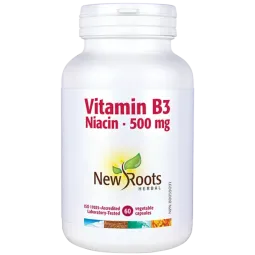 New Roots Vitamin B3 Niacin 500 mg 60 Capsules | Unbeatable Prices, Daily Deals | VITASHOP