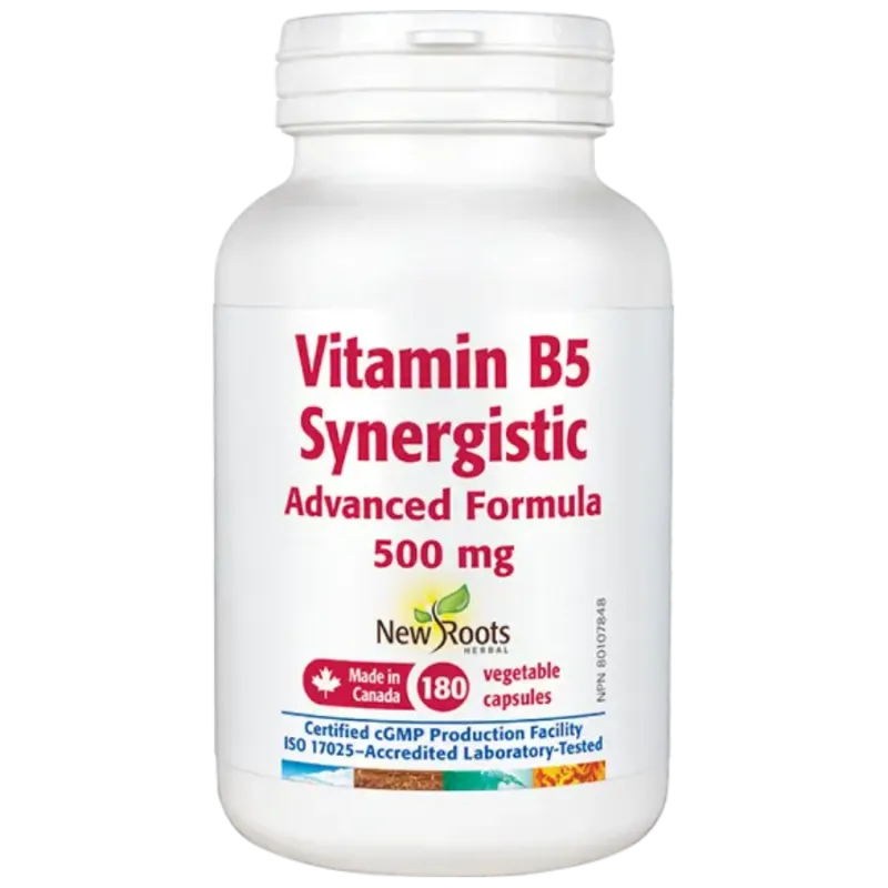 New Roots Vitamin B5 Synergistic 180 Capsules | 每天不同折扣, 全网最低价格 | 种类齐全的保健品店铺 VITASHOP, 只有你想不到, 没有你买不到 !