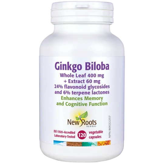 Ginkgo Biloba Whole Leaf 400 mg + Extract 60 mg 120 Capsules | Safest & Easiest Shopping Vitamins Online | VITASHOP