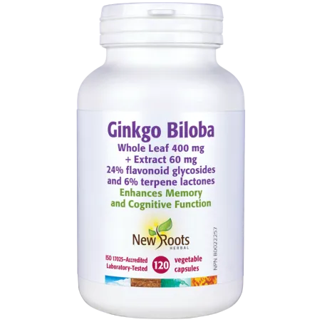 Ginkgo Biloba Whole Leaf 400 mg + Extract 60 mg 120 Capsules | Safest & Easiest Shopping Vitamins Online | VITASHOP