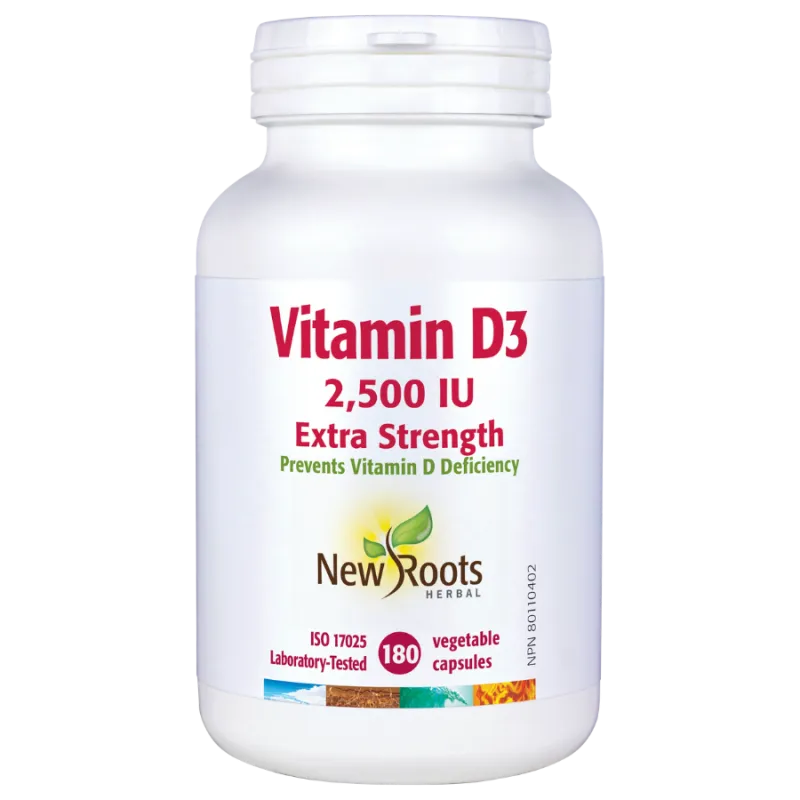 New Roots Vitamin D3 2,500 IU Extra Strength 180 Capsules | 每天不同折扣, 全网最低价格 | 种类齐全的保健品店铺 VITASHOP, 只有你想不到, 没有你买不到 !
