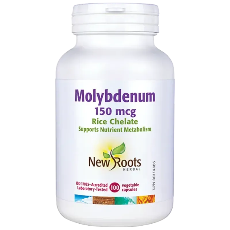 New Roots Molybdenum Rice Chelated 100 Capsules | 每天不同折扣, 全网最低价格 | 种类齐全的保健品店铺 VITASHOP, 只有你想不到, 没有你买不到 !