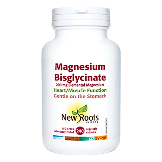 New Roots Magnesium Bisglycinate 200 mg 240 Capsules | Unbeatable Prices, Daily Deals | VITASHOP