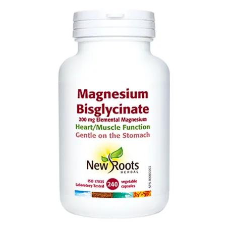 New Roots Magnesium Bisglycinate 200 mg 240 Capsules | Unbeatable Prices, Daily Deals | VITASHOP