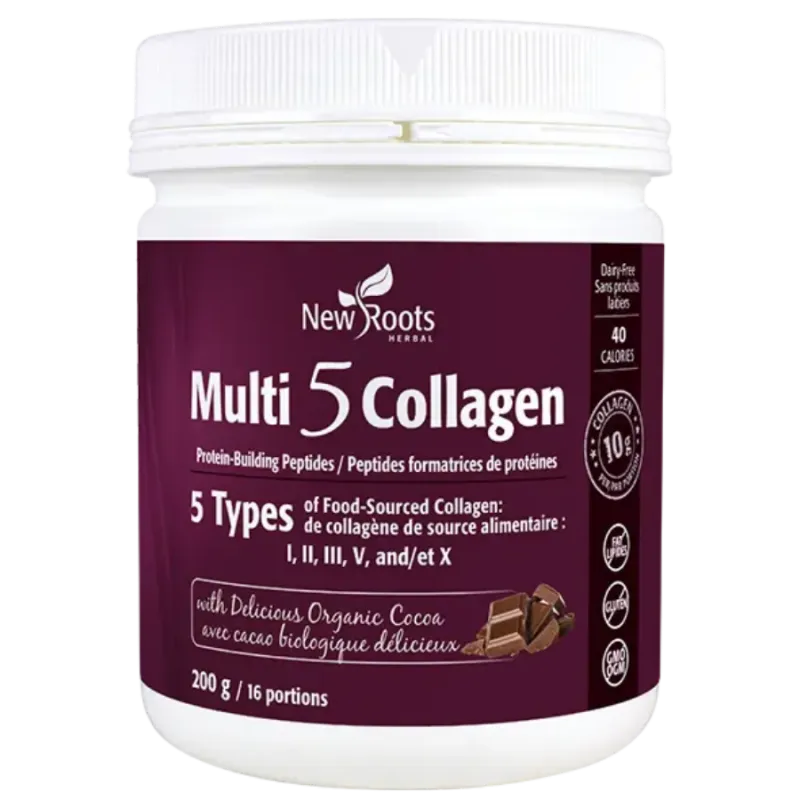 New Roots Multi 5 Collagen with Delicious Organic Cocoa 200 g | 每天不同折扣, 全网最低价格 | 种类齐全的保健品店铺 VITASHOP, 只有你想不到, 没有你买不到 !