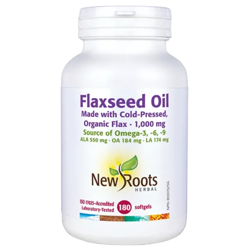 New Roots Flaxseed Oil 1,000 mg Organic 180 Softgels | 每天不同折扣, 全网最低价格 | 种类齐全的保健品店铺 VITASHOP, 只有你想不到, 没有你买不到 !