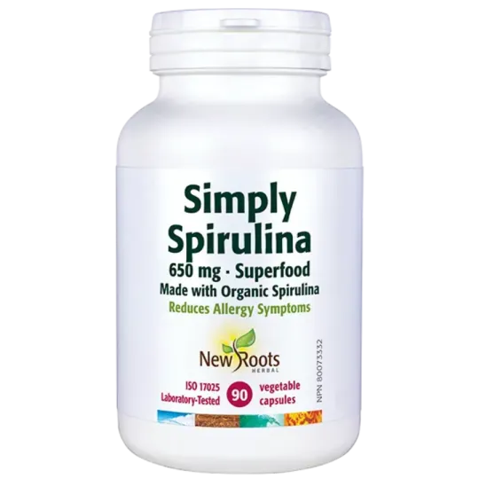 New Roots Simply Spirulina 650 mg 90 Capsules | Unbeatable Prices, Daily Deals | VITASHOP