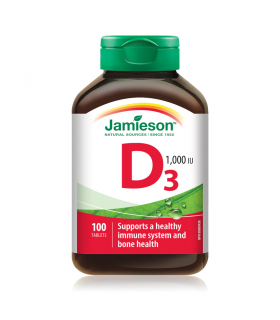 Jamieson Vitamin D 1000 IU 100 Tablets | Unbeatable Prices, Daily Deals | VITASHOP