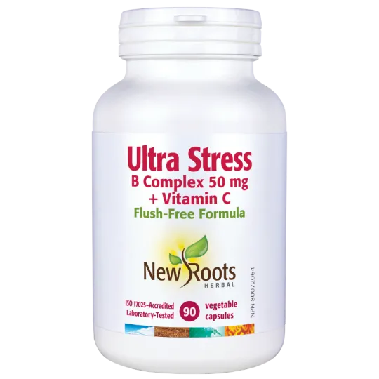 New Roots 뉴 루츠 울트라 스트레스 B 콤플렉스 50mg + 비타민 C 90캡슐 | 매일 업데이트되는 특가 상품 | VITASHOP