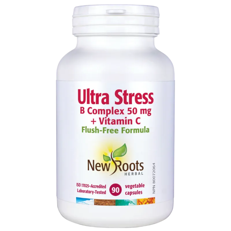 New Roots Ultra Stress B Complex 50 mg + Vitamin C 90 Capsules | 每天不同折扣, 全网最低价格 | 种类齐全的保健品店铺 VITASHOP, 只有你想不到, 没有你买不到 !
