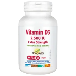 New Roots Vitamin D3 2,500 IU Extra Strength 60 Softgels | Unbeatable Prices, Daily Deals | VITASHOP