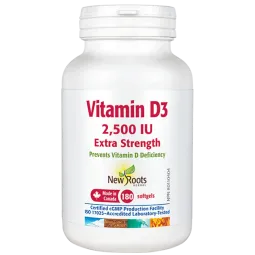 New Roots Vitamin D3 2,500 IU Extra Strength 180 Softgels | Unbeatable Prices, Daily Deals | VITASHOP