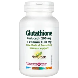 New Roots Glutathione Reduced 200 mg + Vitamin C 50 mg 60 Capsules | Unbeatable Prices, Daily Deals | VITASHOP