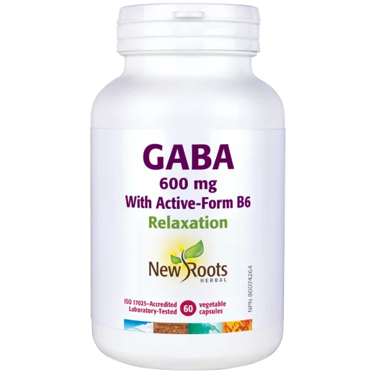 New Roots GABA 600 mg With Activated B6 60 Capsules | 每天不同折扣, 全网最低价格 | 种类齐全的保健品店铺 VITASHOP, 只有你想不到, 没有你买不到 !