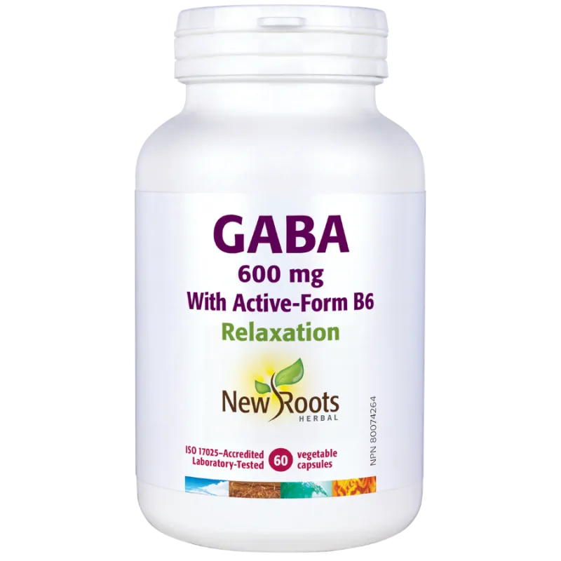 New Roots GABA 600 mg With Activated B6 60 Capsules | 每天不同折扣, 全网最低价格 | 种类齐全的保健品店铺 VITASHOP, 只有你想不到, 没有你买不到 !