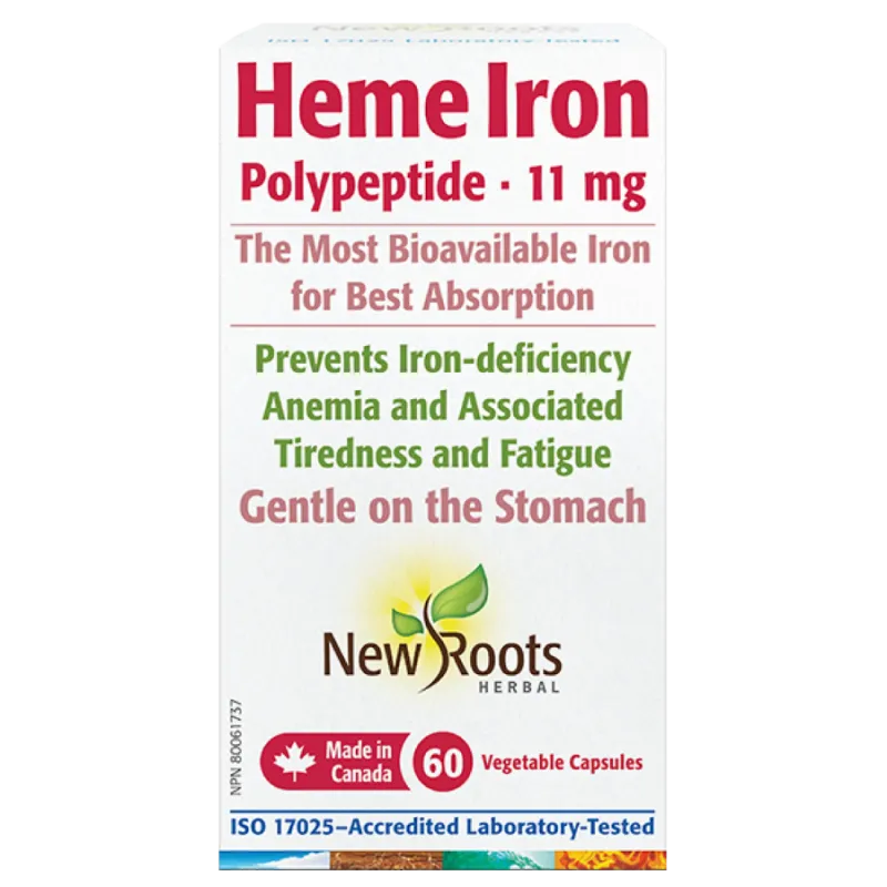 New Roots Heme Iron Polypeptide 11 mg 60 Capsules | 每天不同折扣, 全网最低价格 | 种类齐全的保健品店铺 VITASHOP, 只有你想不到, 没有你买不到 !