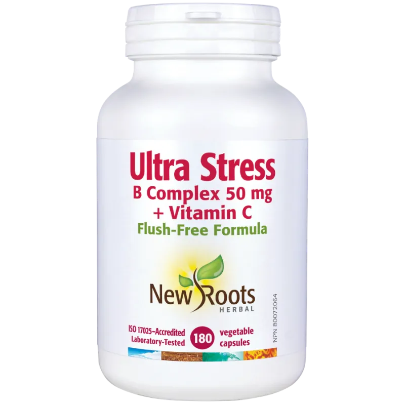 New Roots Ultra Stress B Complex 50 mg + Vitamin C 180 Capsules | 每天不同折扣, 全网最低价格 | 种类齐全的保健品店铺 VITASHOP, 只有你想不到, 没有你买不到 !