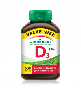 Jamieson Vitamin D 1,000 IU 500 Tablets | Unbeatable Prices, Daily Deals | VITASHOP