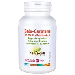 New Roots Beta-Carotene 25,000 IU 90 Softgels | 每天不同折扣, 全网最低价格 | 种类齐全的保健品店铺 VITASHOP, 只有你想不到, 没有你买不到 !