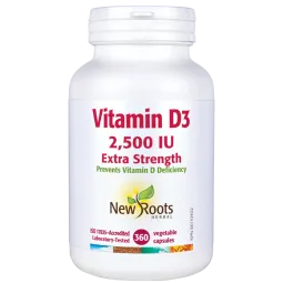 New Roots Vitamin D3 2,500 IU Extra Strength 360 Capsules | Unbeatable Prices, Daily Deals | VITASHOP
