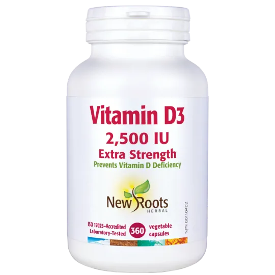 New Roots Vitamin D3 2,500 IU Extra Strength 360 Capsules | 每天不同折扣, 全网最低价格 | 种类齐全的保健品店铺 VITASHOP, 只有你想不到, 没有你买不到 !