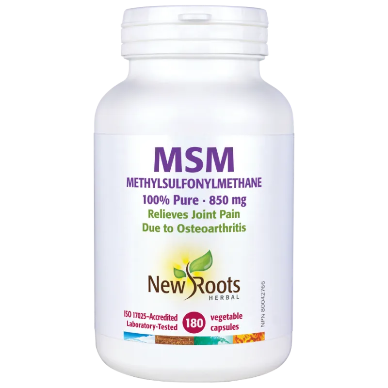 New Roots MSM Methylsulfonylmethane 100% Pure 850 mg 180 Capsules | 每天不同折扣, 全网最低价格 | 种类齐全的保健品店铺 VITASHOP, 只有你想不到, 没有你买不到 !