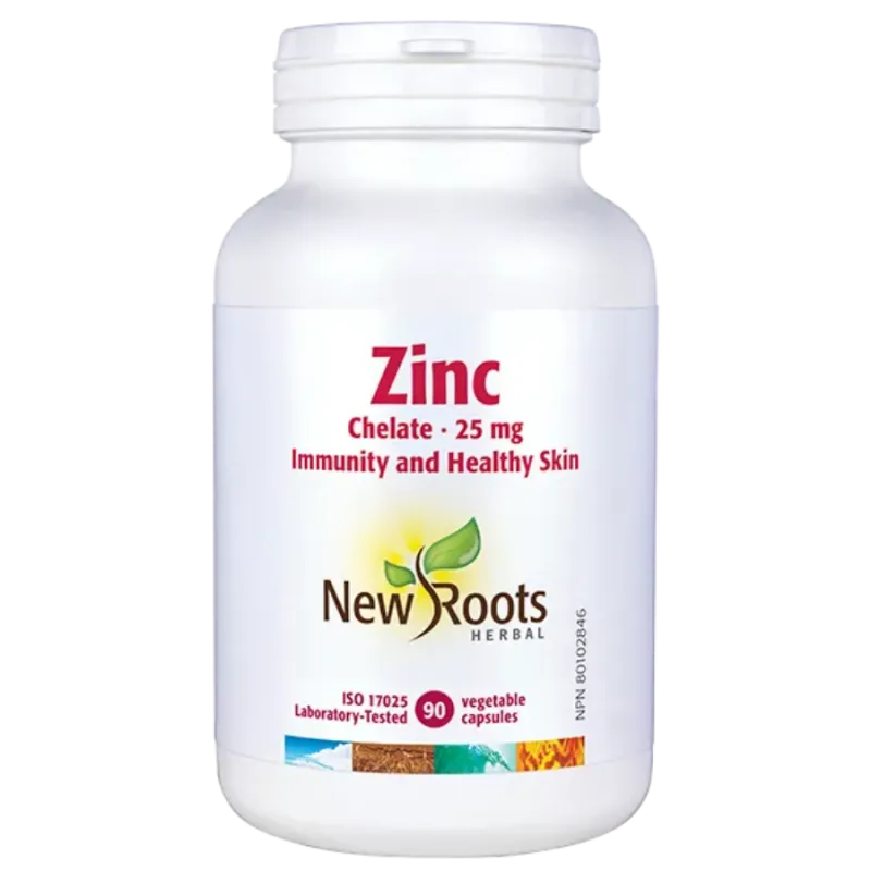 New Roots Zinc Chelate 25 mg 90 Capsules | 每天不同折扣, 全网最低价格 | 种类齐全的保健品店铺 VITASHOP, 只有你想不到, 没有你买不到 !