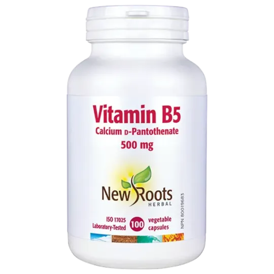 Vitamin B5 Calcium D ‑ Pantothenate 500 mg 100 Capsules | Safest & Easiest Shopping Vitamins Online | VITASHOP