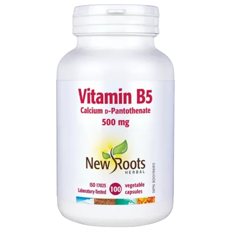 New Roots Vitamin B5 Calcium D ‑ Pantothenate 500 mg 100 Capsules | 每天不同折扣, 全网最低价格 | 种类齐全的保健品店铺 VITASHOP, 只有你想不到, 没有你买不到 !