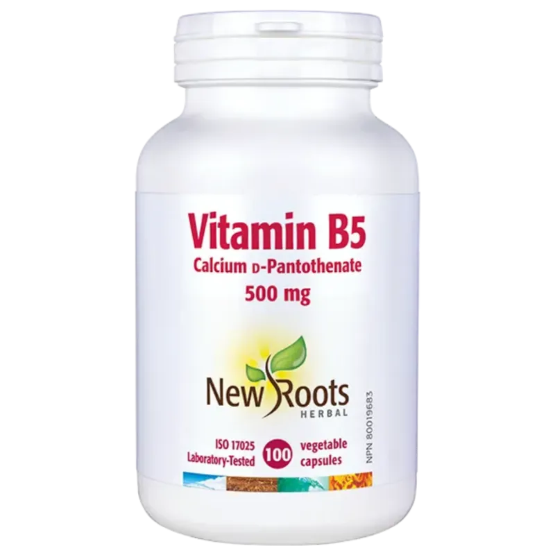New Roots Vitamin B5 Calcium D ‑ Pantothenate 500 mg 100 Capsules | 每天不同折扣, 全网最低价格 | 种类齐全的保健品店铺 VITASHOP, 只有你想不到, 没有你买不到 !