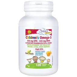 New Roots 뉴 루츠 어린이용 오메가-3 550mg EPA 225mg DHA 120츄어블 소프트젤 | 매일 업데이트되는 특가 상품 | VITASHOP