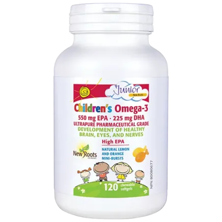New Roots Children’s Omega-3 550 mg EPA 225 mg DHA 120 chewable Softgels | Unbeatable Prices, Daily Deals | VITASHOP