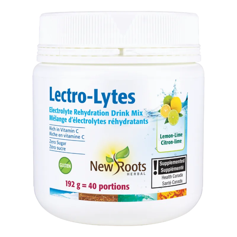 New Roots 뉴 루츠 Lectro-Lytes 레몬 ‑ 라임 전해질 수분 보충 드링크 믹스 192g | 매일 업데이트되는 특가 상품 | VITASHOP