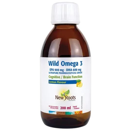 New Roots Wild Omega 3 EPA 900 mg DHA 600 mg Lemon Flavour 200 ml | Unbeatable Prices, Daily Deals | VITASHOP
