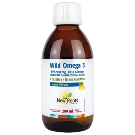 New Roots Wild Omega 3 EPA 900 mg DHA 600 mg Lemon Flavour 200 ml | Unbeatable Prices, Daily Deals | VITASHOP