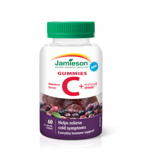 Jamieson Vitamin C + Immune Shield Elderberry 60 Gummies | Unbeatable Prices, Daily Deals | VITASHOP