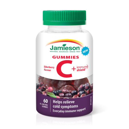 Vitamin C + Immune Shield Elderberry 60 Gummies | Safest & Easiest Shopping Vitamins Online | VITASHOP