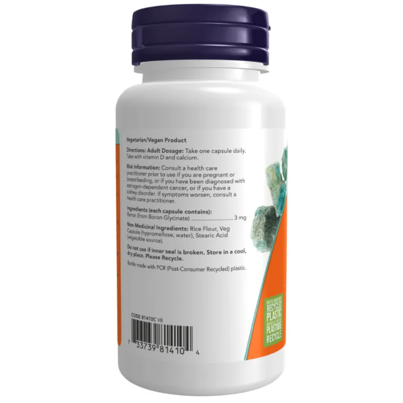 NOW Foods Boron 3mg, 100 Veg Capsule | 每天不同折扣, 全网最低价格 | 种类齐全的保健品店铺 VITASHOP, 只有你想不到, 没有你买不到 !